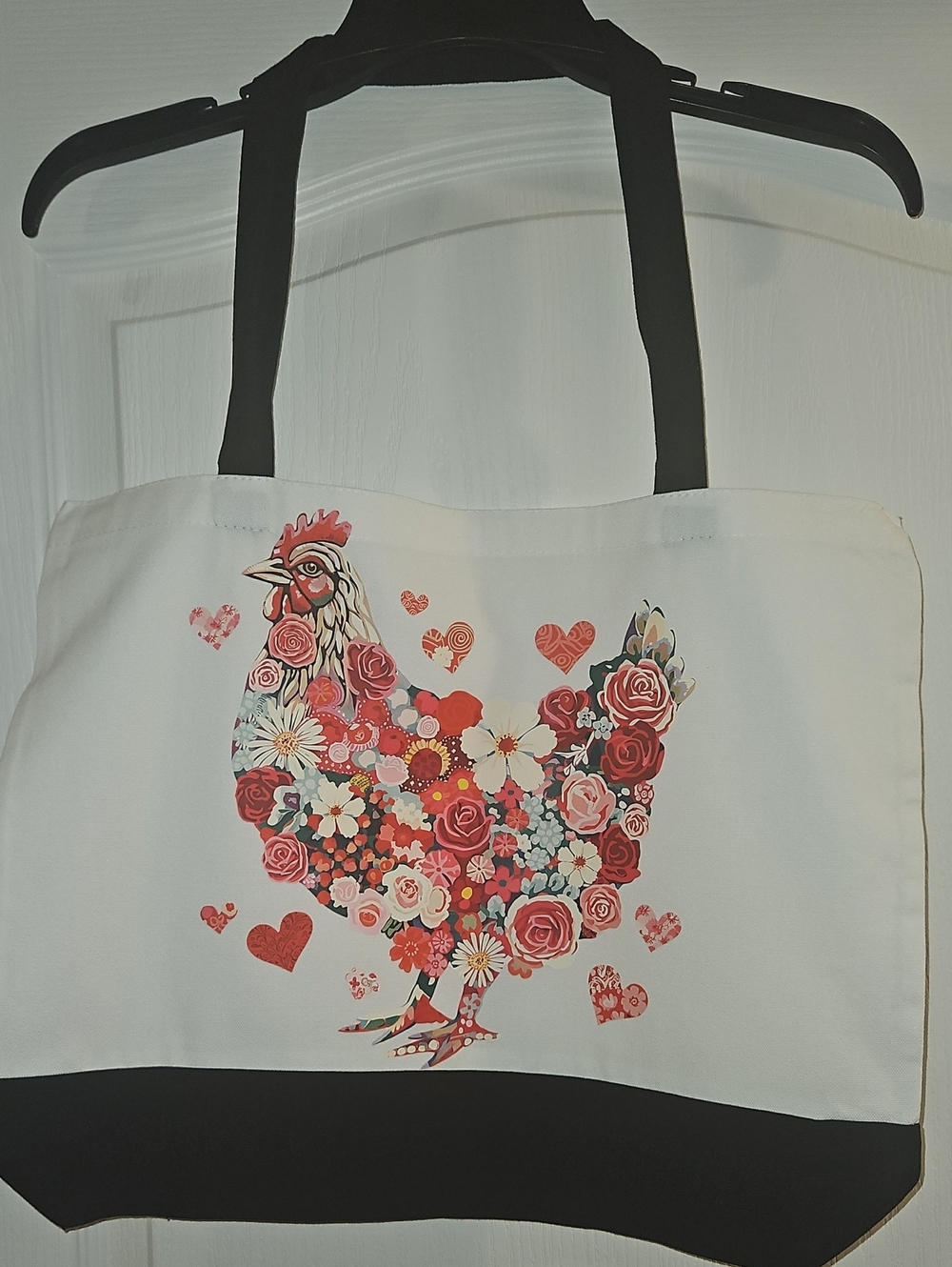 Canvas Tote Bag Rooster Custom Print New